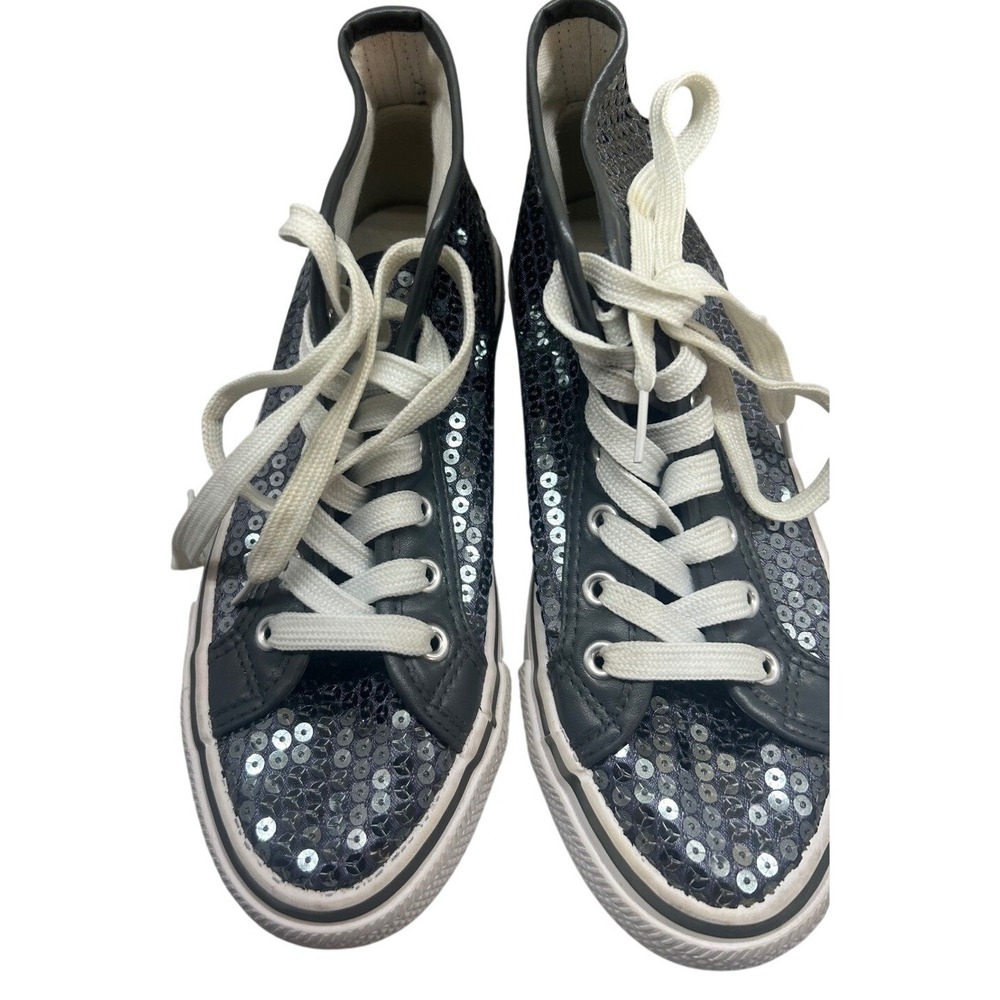 Balera Women's High‎ Top Sneakers Black Sequin Lace Up Dance Hip Hop Size 5